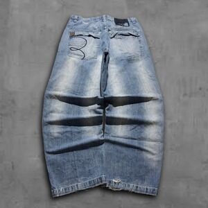 Y2K Baggy Wide Leg Blue Lot 29 Southpole X Looney Tunes Skater Jeans